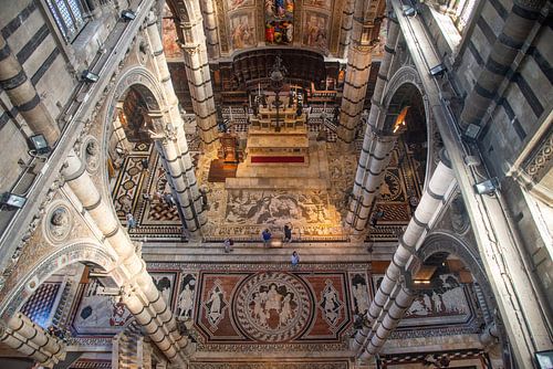Interieur van de kathedraal van Siena, Italie van Jan Fritz
