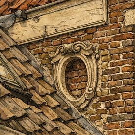 Wall houses in historic Amersfoort 11 20th century by Watze D. de Haan