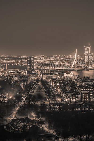 Rotterdam in the evening (sepia2) by John Ouwens