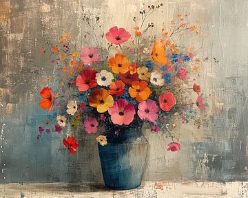 Modern Schilderij Bloemen | Bloemen van Kunst Kriebels