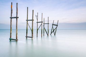 Jetty on Texel by Ton Drijfhamer