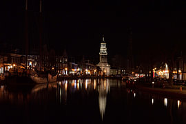 Lemmer haven 's nachts van Hans van Kilsdonk Fotografie
