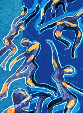 Electric Blue Dancers by ART Eva Maria