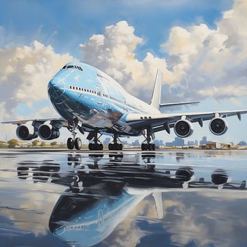 747 vliegtuig artistiek van TheXclusive Art