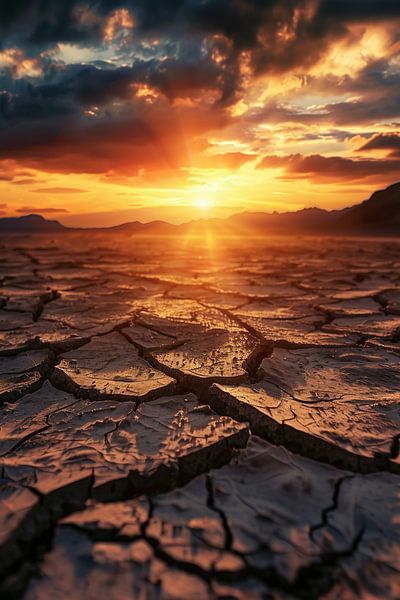Trockener Boden bei Licht von fernlichtsicht
