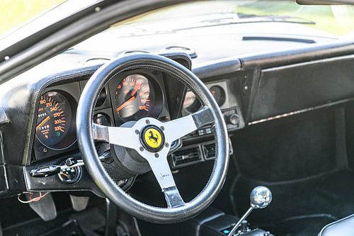 Ferrari Testarossa Italiaanse iconische klassieke Italiaanse sportwagen dashboard