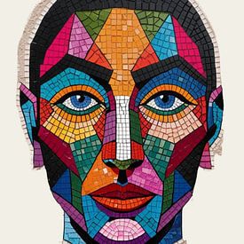 Mosaïque de visages de femmes sur Hoai Nguyen