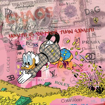 Health is Better than Wealth (Scrooge McDuck) by Rene Ladenius Digital Art
