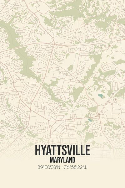 Vintage map of Hyattsville (Maryland), USA. by Prints of Place