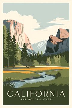 Californië van Poster Art Shop