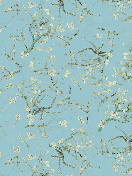 Van Gogh amandelbloesempatroon van Floral Abstractions
