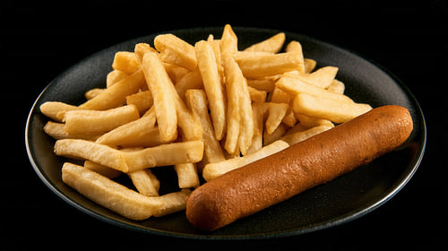 Patat en frikandel panorama