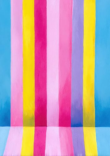 Acrylic stripes in pastel colours