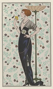 George Barbier - Robe du soir... (1913) van Peter Balan