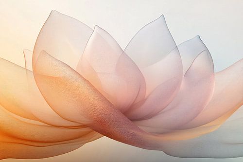 Abstracte lotus bloem in zachte tinten