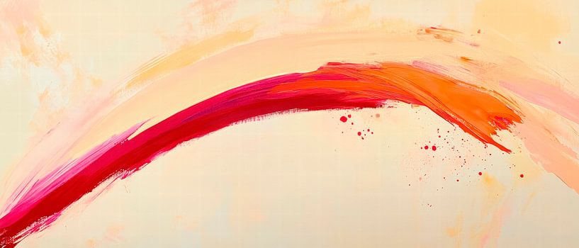 Farbige Pinselstriche auf Beige von Poster Art Shop