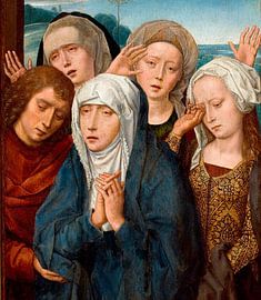 Painting, The Virgin Lamentation, Saint John and the Holy Woman of Galilee by Atelier Liesjes