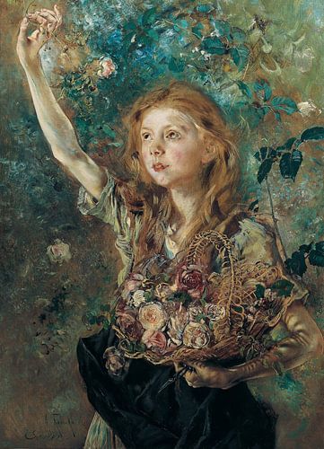 Anton Romako, De rozenplukker, 1884