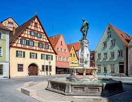 Der Kaiser-Ludwig-Brunnen in der historischen Altstadt von Weiß von ManfredFotos