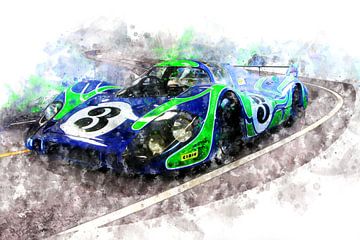 Porsche 917 Hippie Car van Theodor Decker