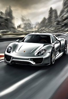 Porsche 918 splash art
