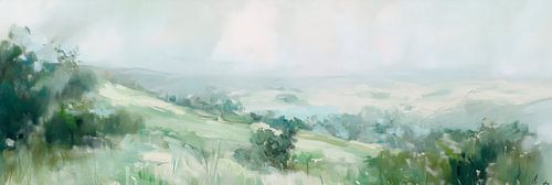 Landschap in de mist