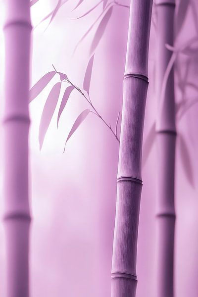 Bamboo stems in purple - Gentle and calming by Poster Art Shop