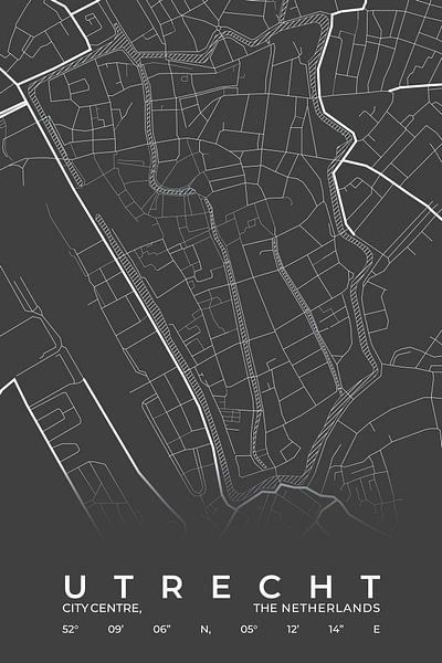 Utrecht city map by Walljar