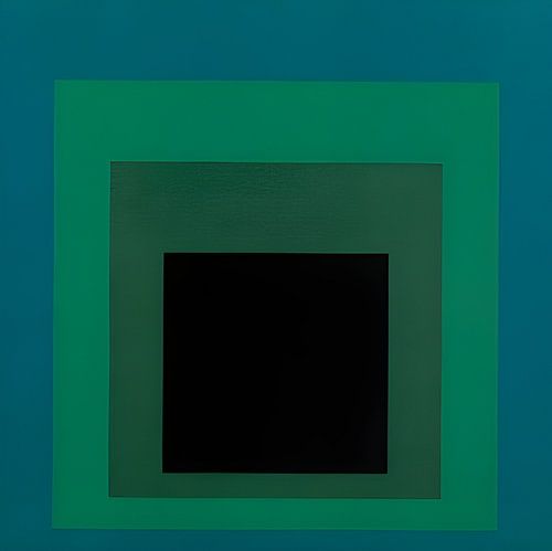Josef Albers - Hommage au carré, vert, bleu, noir, 3. haute résolution