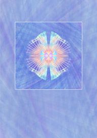 Ornament schelp in blauw staand formaat van Claudia Gründler