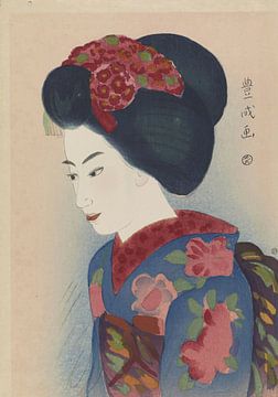 Portret van een maiko, dansend meisje, Yamamura Kōk