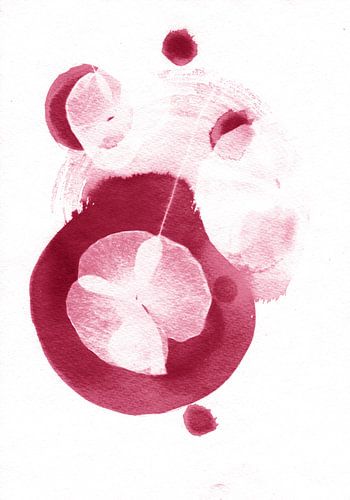 Abstract Dark Pink Poppy's