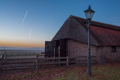 Avondrood bij de Schaapskooi op de Edese hei