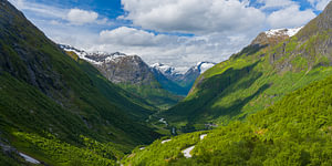 Panorama von Hjelledalen, Vestland, Norwegen