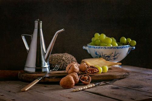 Still life on a wooden board
