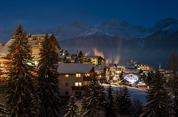 Evening picture of Serfaus - Austria by Jack Koning