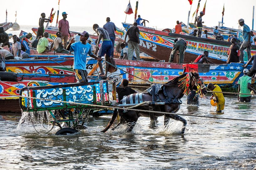Colourful fishing port Senegal by jacky weckx