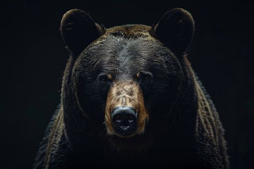 Portret van een Beer in Mysterieuze Duisternis