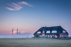 Severin`s restaurant at the Morsum cliff in the evening, Sylt by Christian Müringer