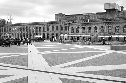 Polen Łódź Manufaktura in zwart wit