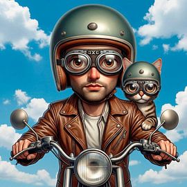 Eine Spritztour mit dem Motorrad und der Katze von ¡ guay !