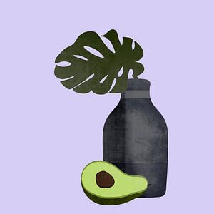 Böhmische Monstera in Vase von Bianca van Dijk