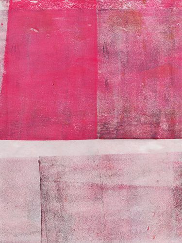 Soft pink blocks - abstract minimalist painting by Dina Dankers
