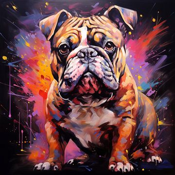 Bulldogge künstlerisch von The Xclusive Art