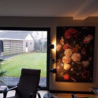 Klantfoto: Stilleven met bloemen in een glazen vaas, Jan Davidsz. de Heem, als artframe