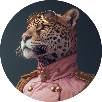 Pink Army Jaguar van Rene Ladenius Digital Art