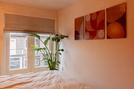 Customer photo: Modern abstract geometric organic retro shapes in earthy tints : brown, beige, yellow by Dina Dankers