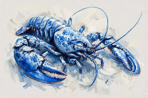 A delft blue lobster.