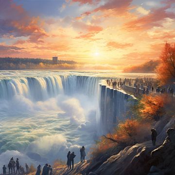 Niagara watervallen van TheXclusive Art