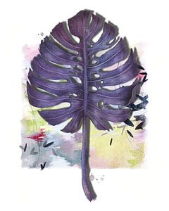 Monstera Leaf sur Marja van den Hurk